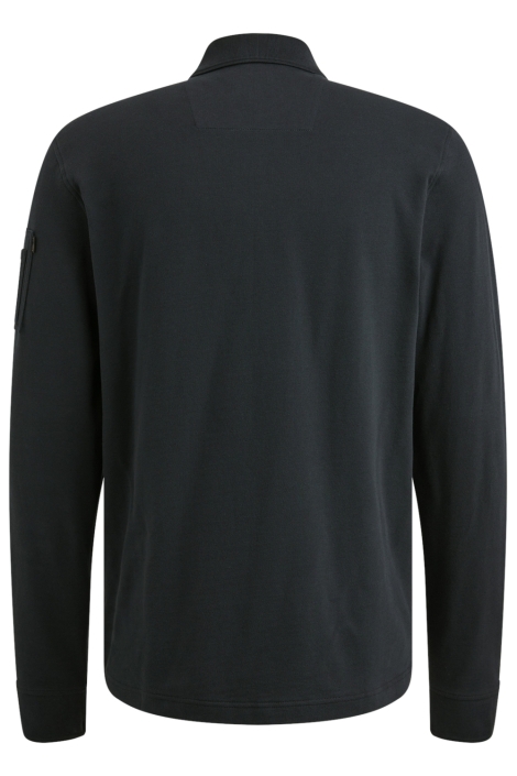 PME legend blauwe heren polo | Achteraanzicht