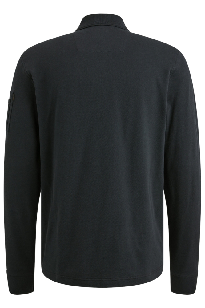 PME legend blauwe heren polo | Achteraanzicht