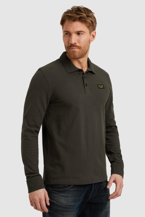 PME legend groene heren polo | Model zijaanzicht