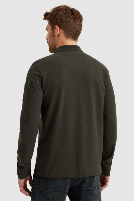 PME legend groene heren polo | Model achteraanzicht