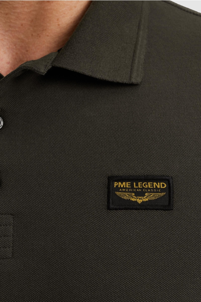 PME legend groene heren polo | Close up