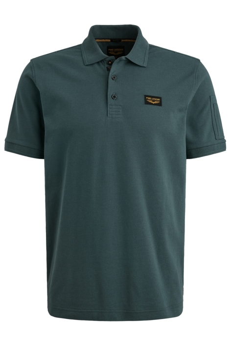 PME legend blauwe heren polo | Vooraanzicht