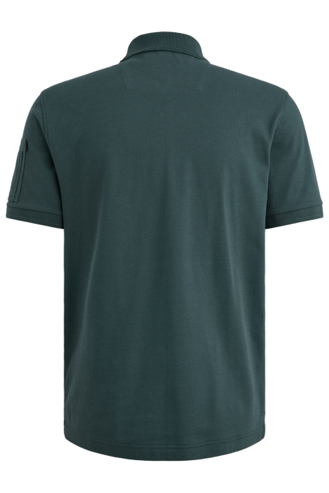 PME legend blauwe heren polo | Achteraanzicht