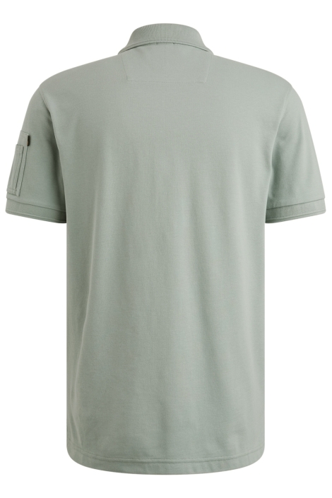 PME legend blauwe heren polo | Achteraanzicht