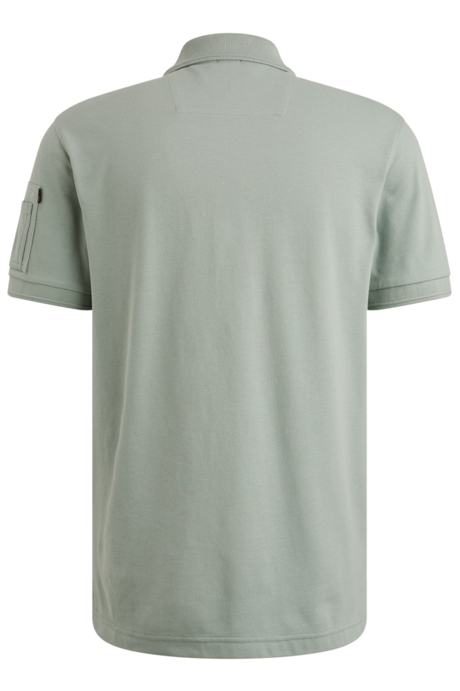 PME legend blauwe heren polo | Achteraanzicht