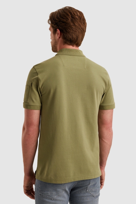 PME legend groene heren polo | Model achteraanzicht