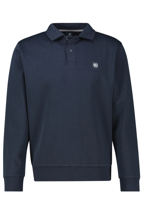 Lerros blauwe heren polo | Vooraanzicht