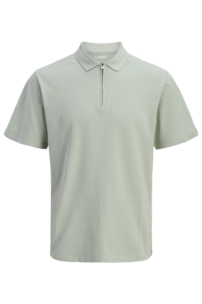 JJ Rebel groene heren polo | Vooraanzicht