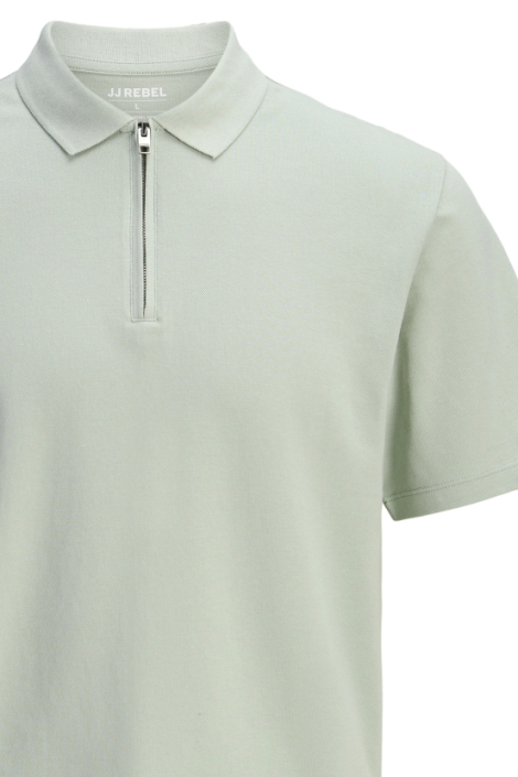 JJ Rebel groene heren polo | Close up
