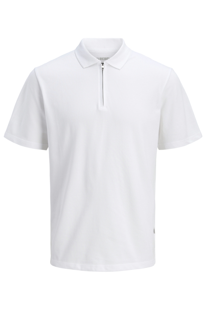 JJ Rebel witte heren polo | Vooraanzicht