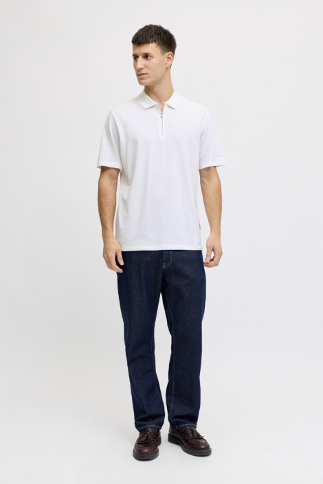 JJ Rebel witte heren polo | Model