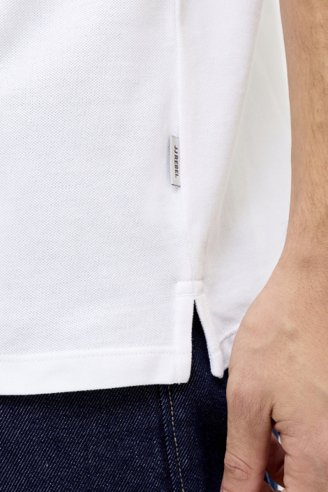 JJ Rebel witte heren polo | Kleurstaal
