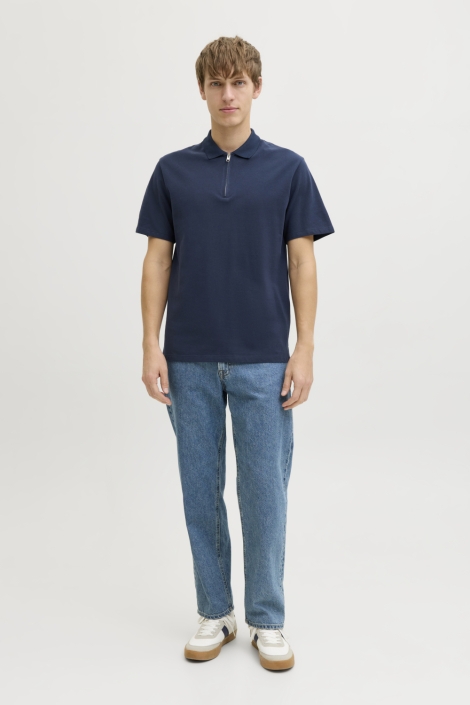 JJ Rebel blauwe heren polo | Model