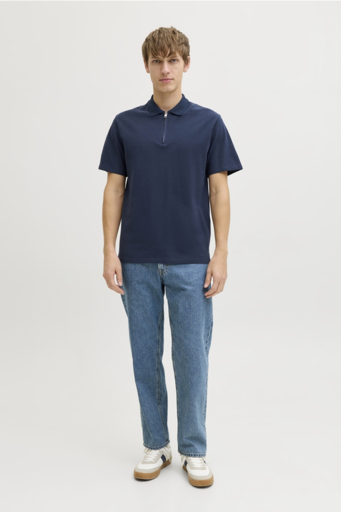 JJ Rebel blauwe heren polo | Model