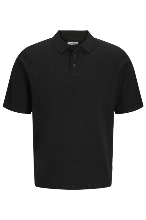 JJ Rebel zwarte heren polo | Vooraanzicht