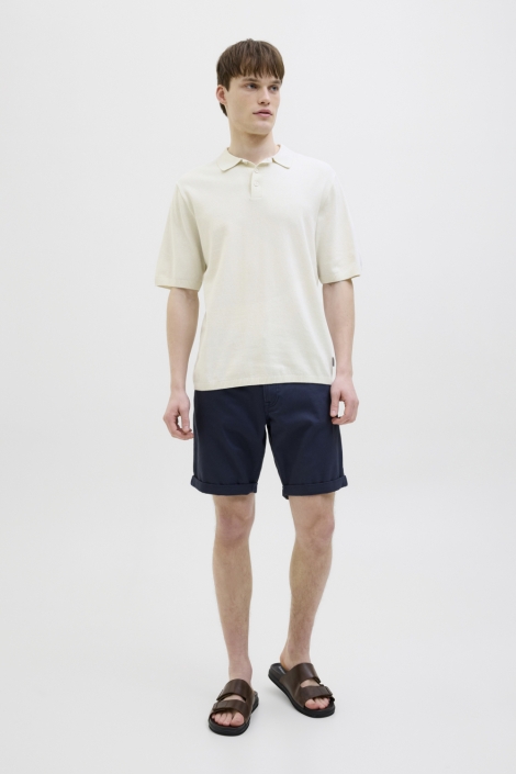 JJ Rebel witte heren polo | Model