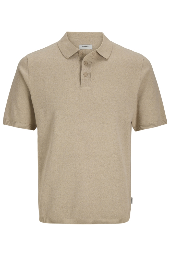 JJ Rebel camel heren polo | Vooraanzicht