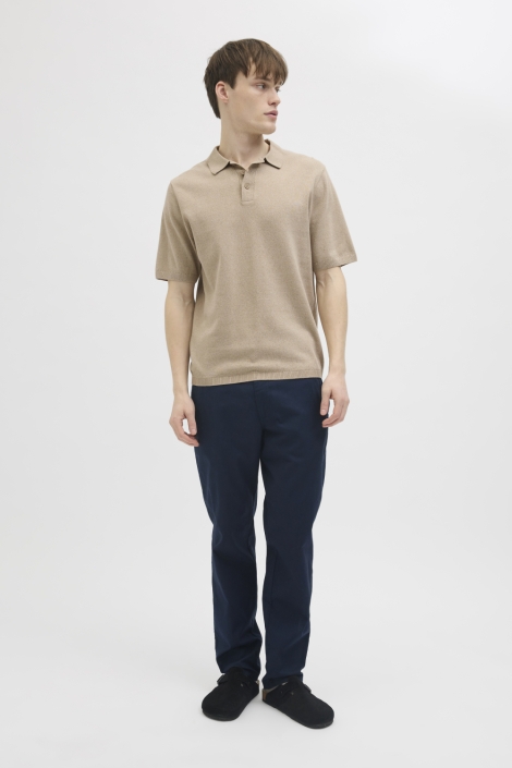 JJ Rebel camel heren polo | Model