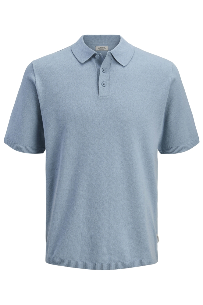JJ Rebel blauwe heren polo | Vooraanzicht