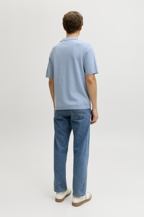 JJ Rebel blauwe heren polo | Model