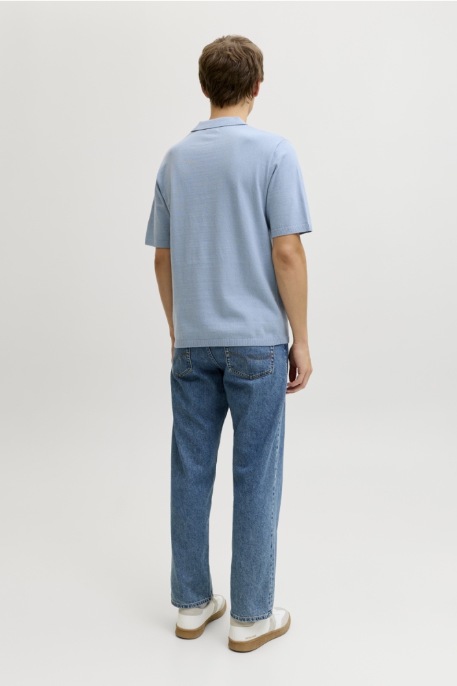 JJ Rebel blauwe heren polo | Model