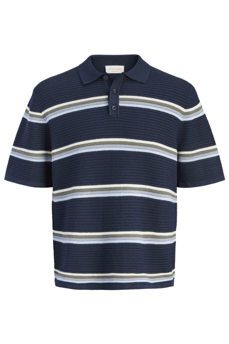 Jack & Jones blauwe heren polo | Vooraanzicht