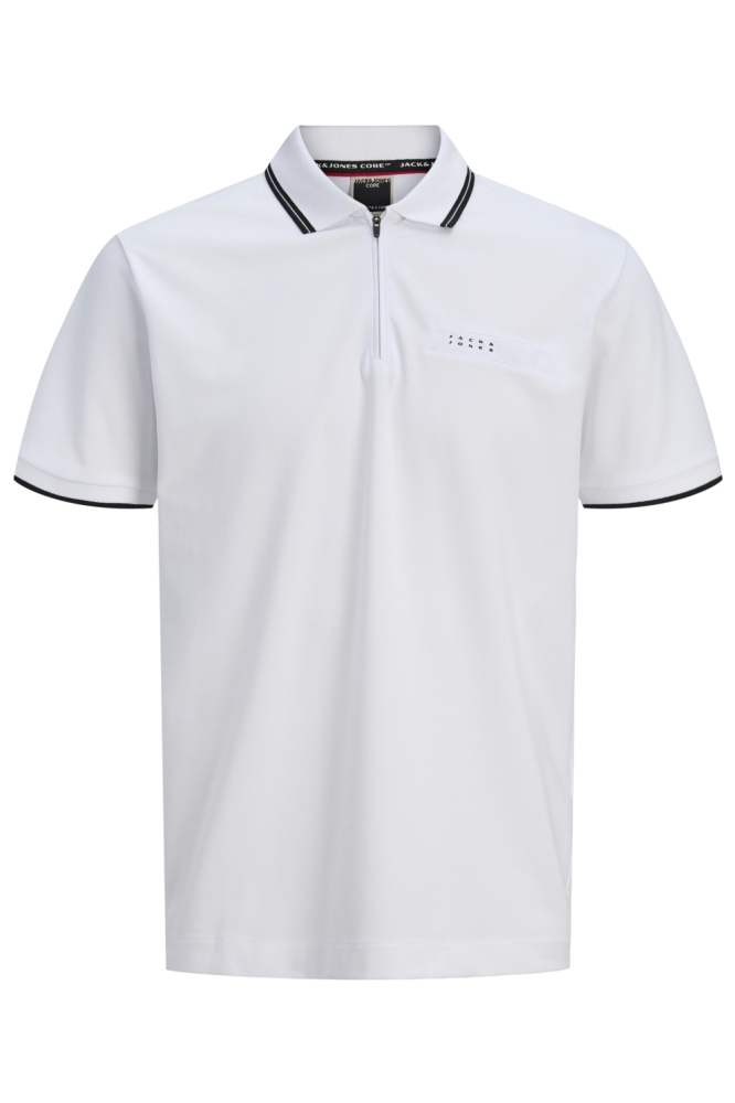 Jack & Jones witte heren polo | Vooraanzicht