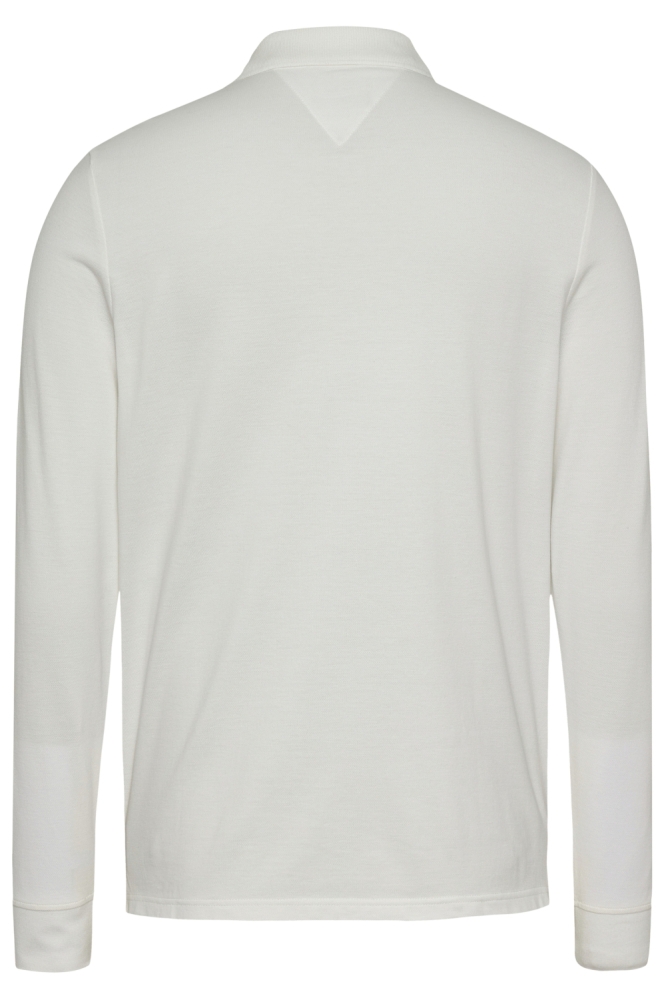 Tommy Jeans ecru heren polo | Achteraanzicht