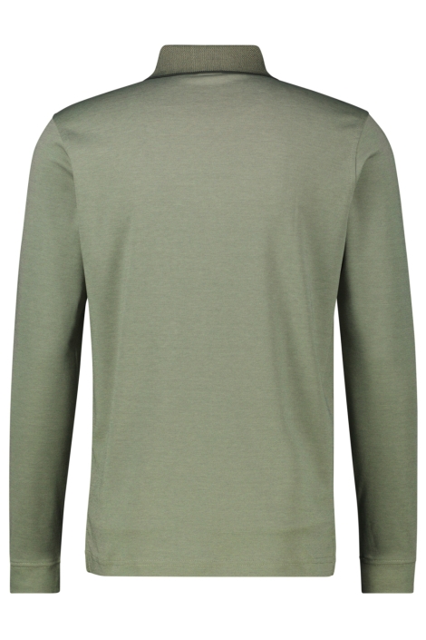Lerros groene heren polo | Achteraanzicht