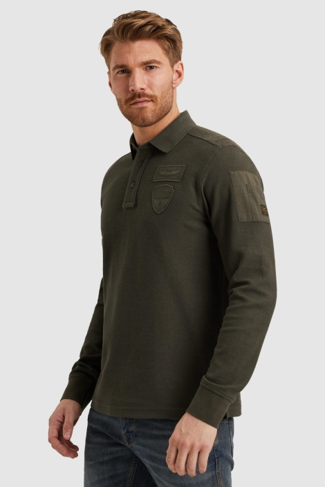 PME legend groene heren polo | Model zijaanzicht