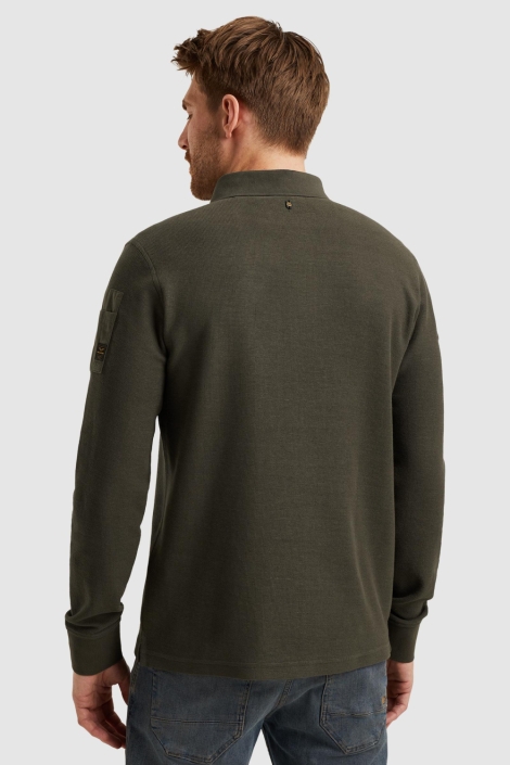 PME legend groene heren polo | Model achteraanzicht