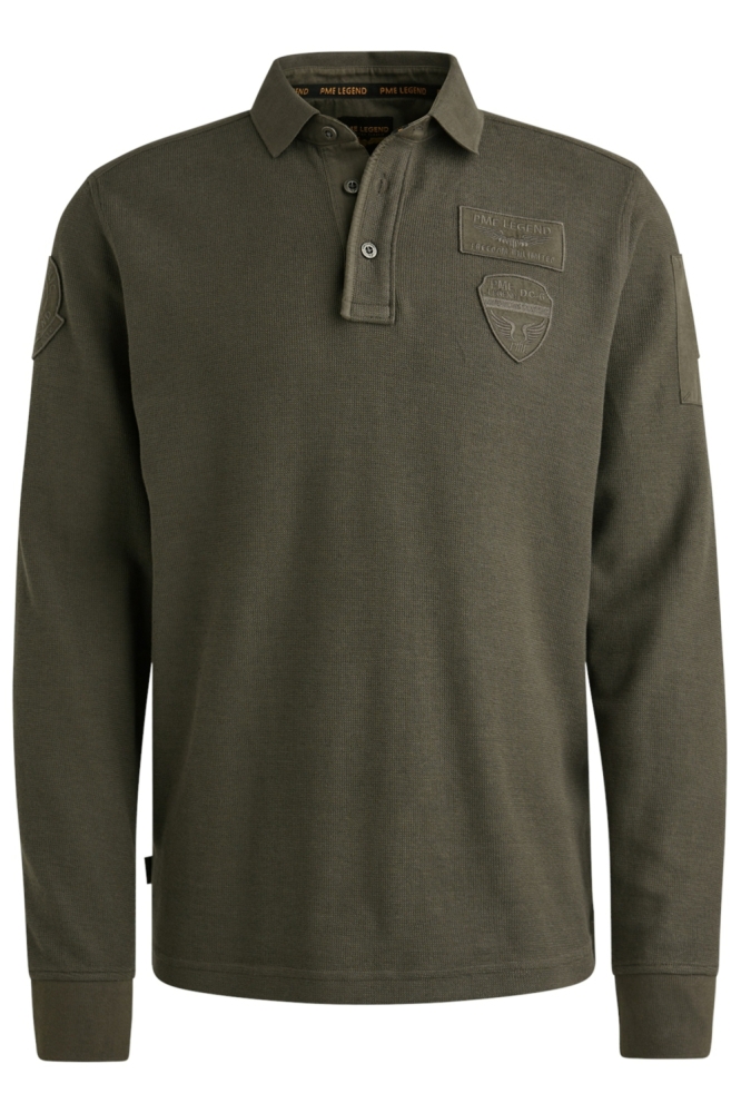 PME legend groene heren polo | Vooraanzicht