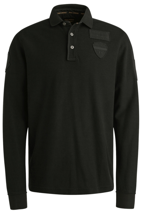 PME legend zwarte heren polo | Vooraanzicht