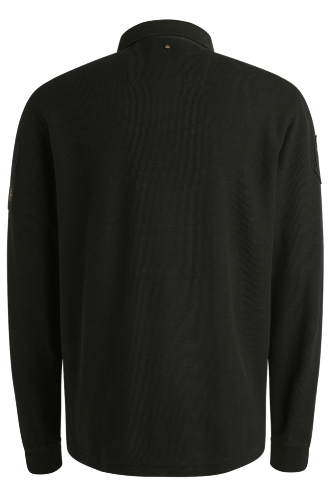 PME legend zwarte heren polo | Achteraanzicht