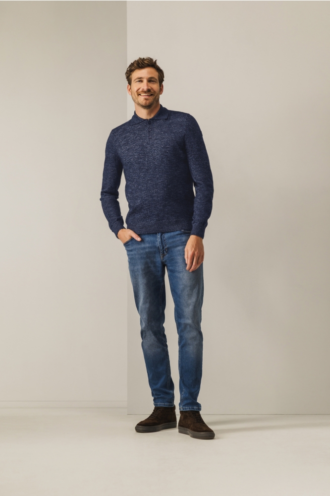 State of Art blauwe heren polo | Model