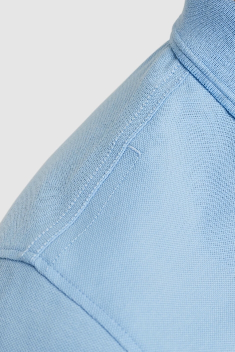 PME legend blauwe heren polo | Close up