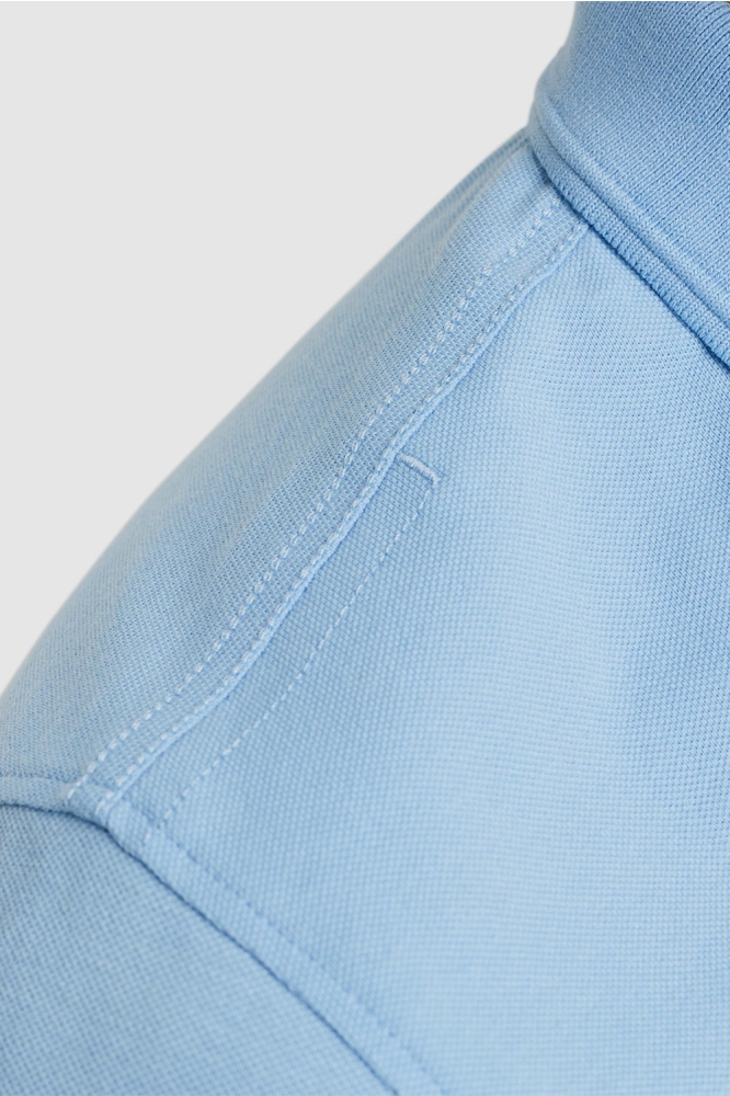 PME legend blauwe heren polo | Close up