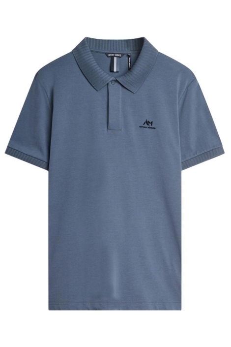 Antony Morato blauwe heren polo | Vooraanzicht