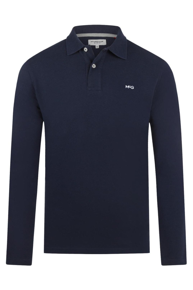 McGregor blauwe heren polo | Vooraanzicht