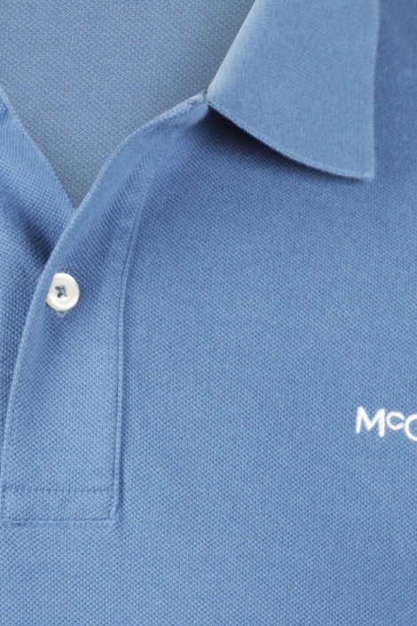 McGregor blauwe heren polo | Close up