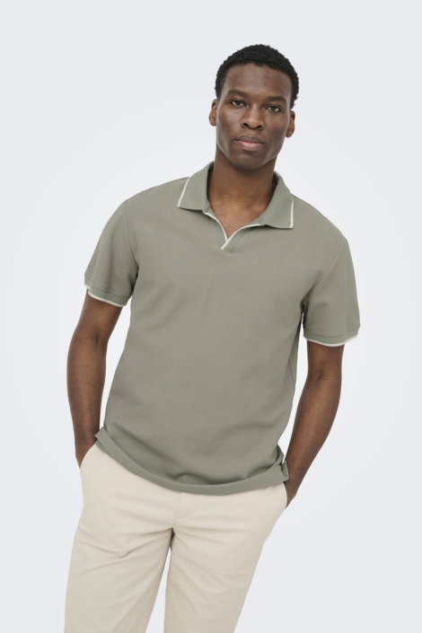 Only & Sons groene heren polo | 