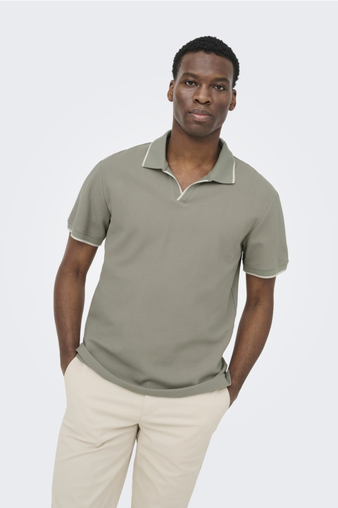 Only & Sons groene heren polo | 