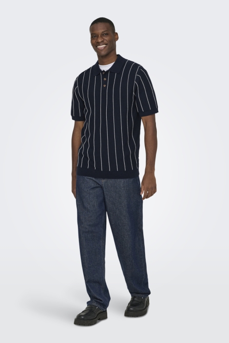 Only & Sons blauwe heren t-shirt | Model