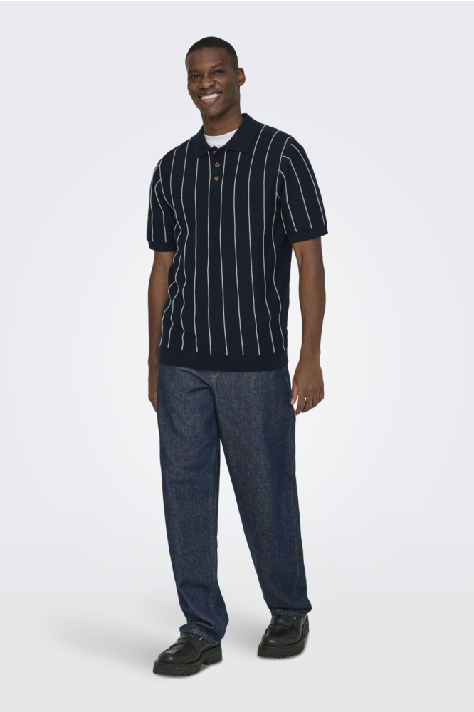 Only & Sons blauwe heren t-shirt | Model