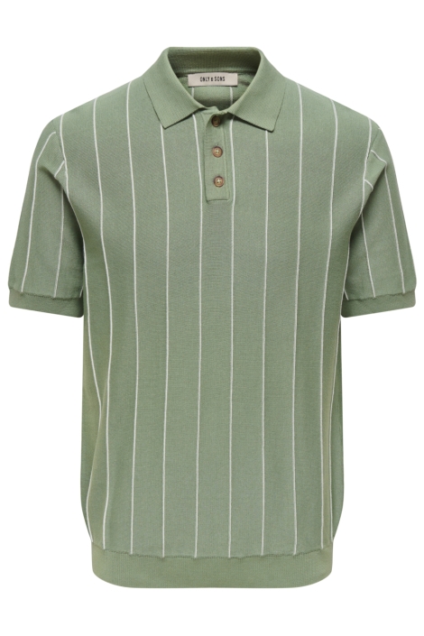 Only & Sons groene heren polo | Vooraanzicht