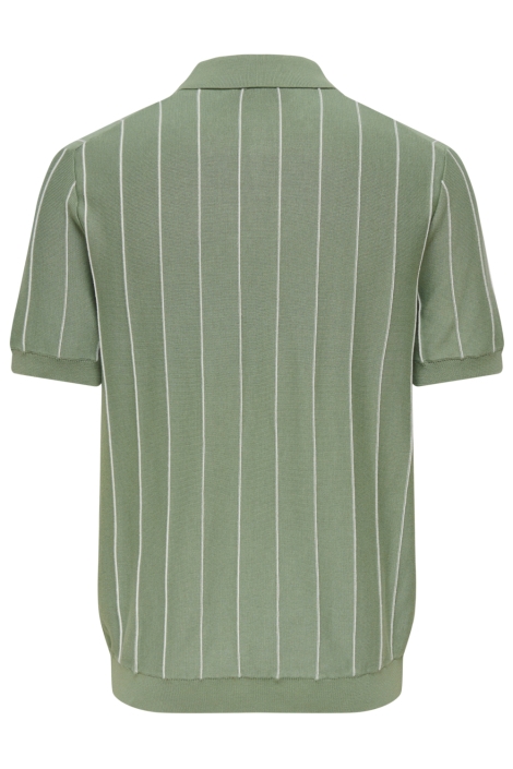 Only & Sons groene heren polo | Achteraanzicht