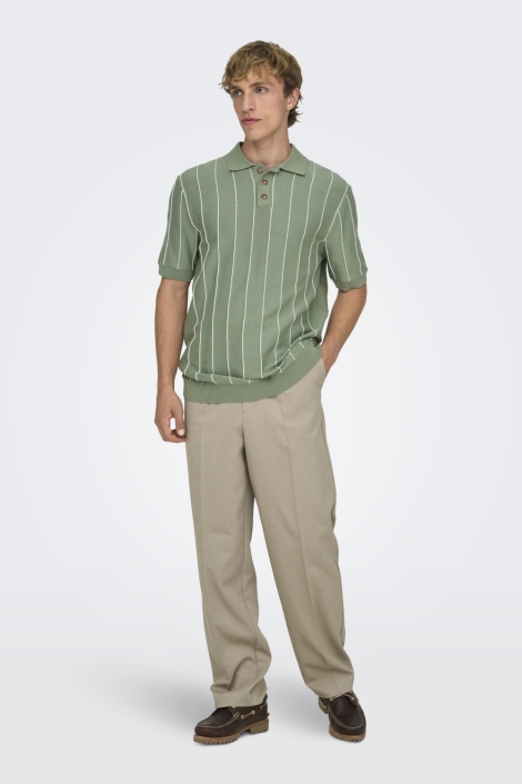 Only & Sons groene heren polo | Model