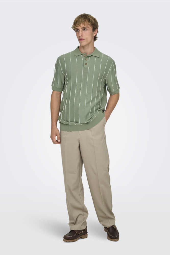 Only & Sons groene heren polo | Model