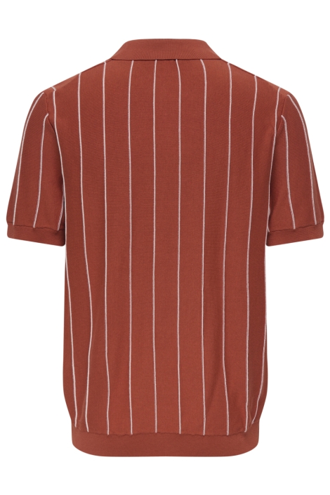 Only & Sons bruine heren polo | Achteraanzicht