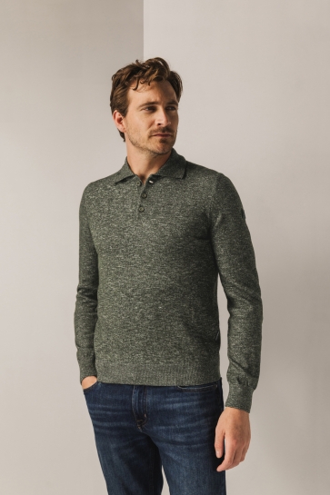 State of Art Trui GEMELEERDE POLO VAN EEN ACRYLMIX 14125064 3798